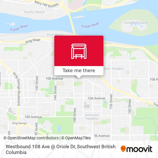 Westbound 108 Ave @ Oriole Dr map