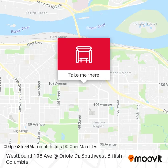 Westbound 108 Ave @ Oriole Dr map