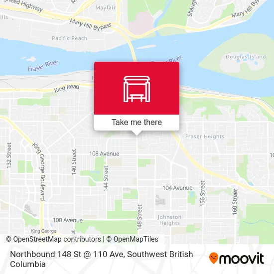Northbound 148 St @ 110 Ave map
