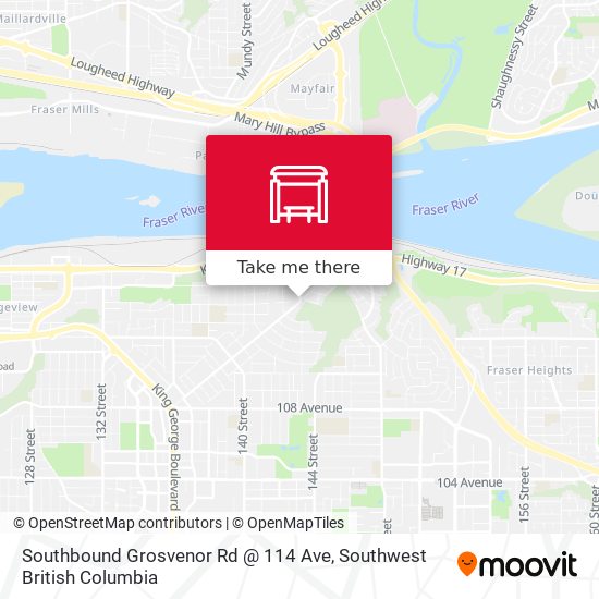 Southbound Grosvenor Rd @ 114 Ave map