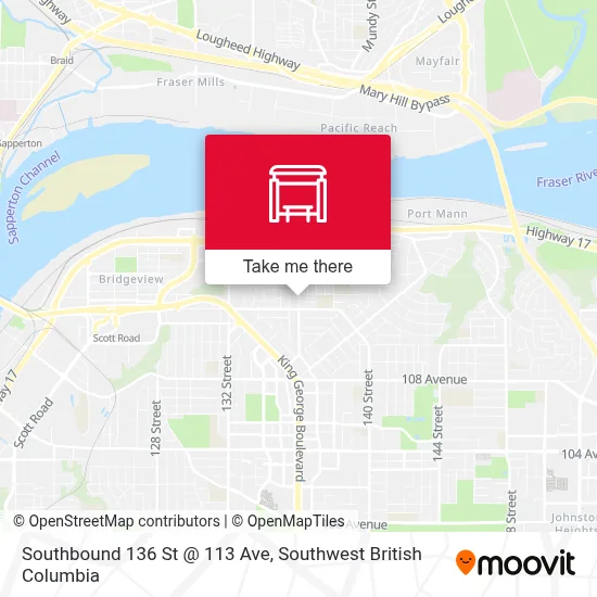 Southbound 136 St @ 113 Ave map