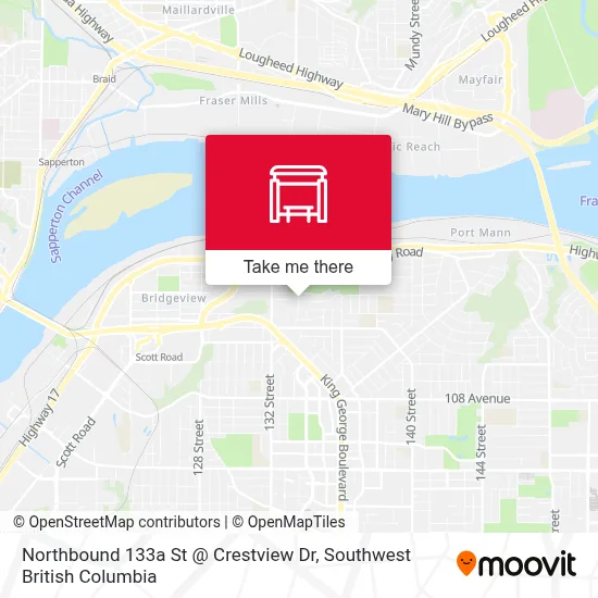 Northbound 133a St @ Crestview Dr map