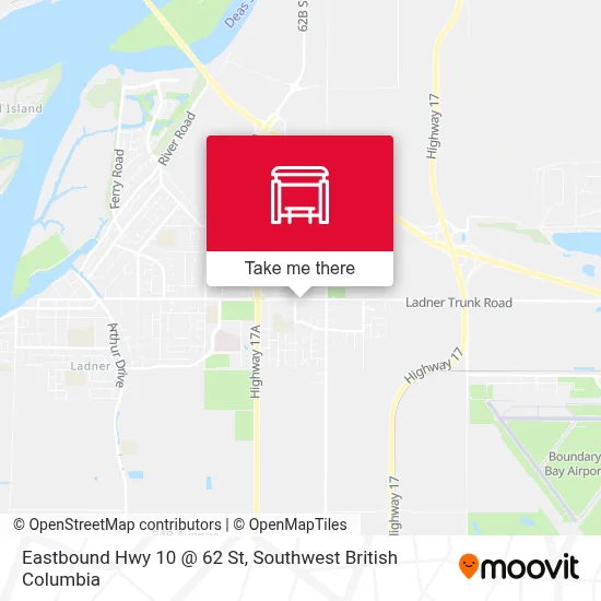 Eastbound Hwy 10 @ 62 St map