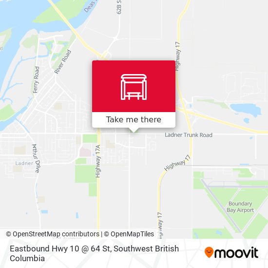 Eastbound Hwy 10 @ 64 St map