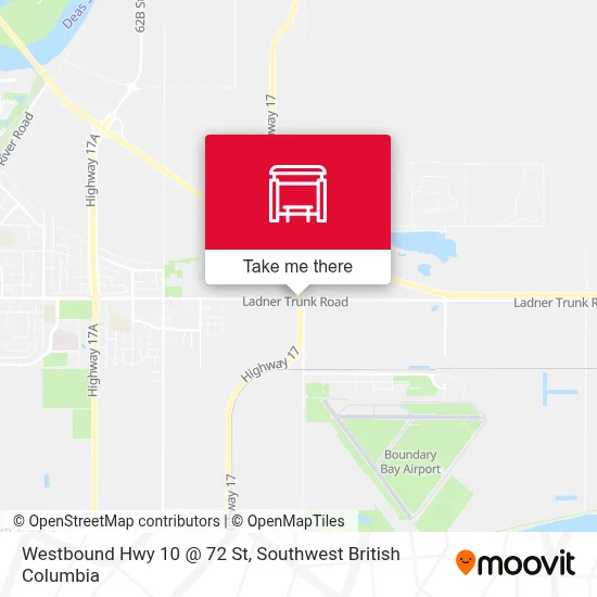 Westbound Hwy 10 @ 72 St map