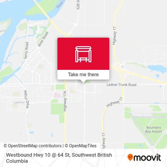 Westbound Hwy 10 @ 64 St map