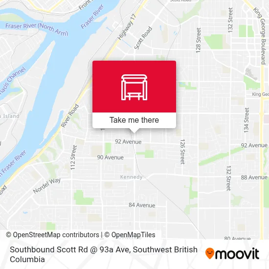 Southbound Scott Rd @ 93a Ave map