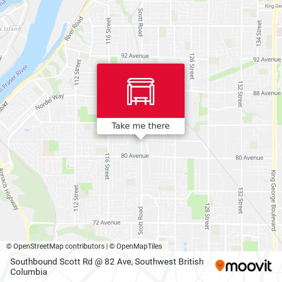Southbound Scott Rd @ 82 Ave map