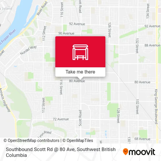 Southbound Scott Rd @ 80 Ave map