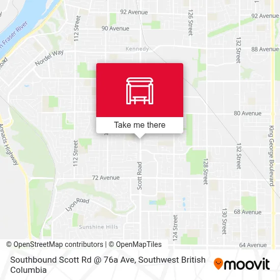 Southbound Scott Rd @ 76a Ave map