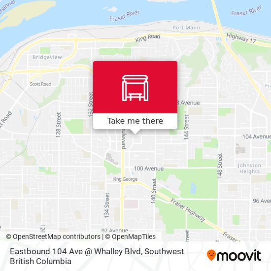 Eastbound 104 Ave @ Whalley Blvd plan