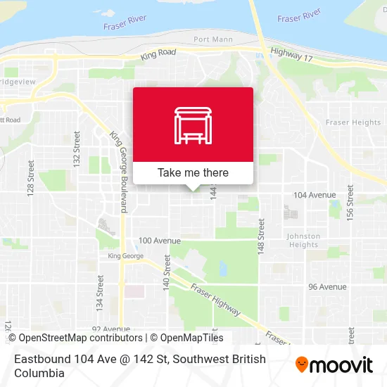 Eastbound 104 Ave @ 142 St map