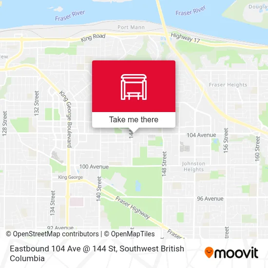 Eastbound 104 Ave @ 144 St map