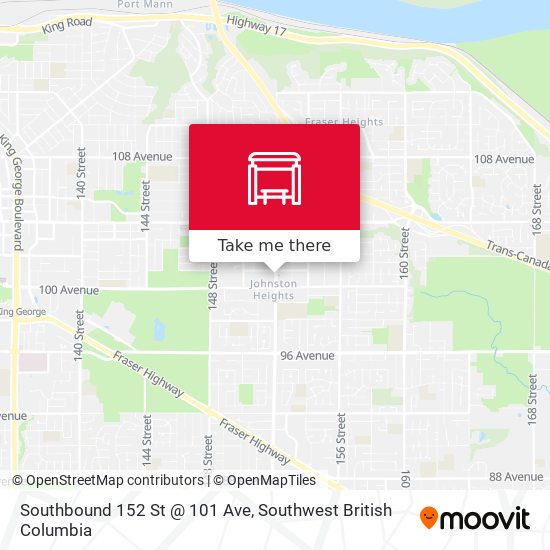 Southbound 152 St @ 101 Ave map