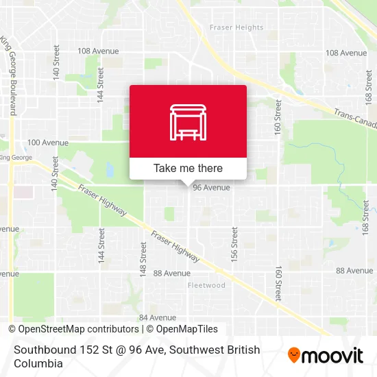 Southbound 152 St @ 96 Ave plan
