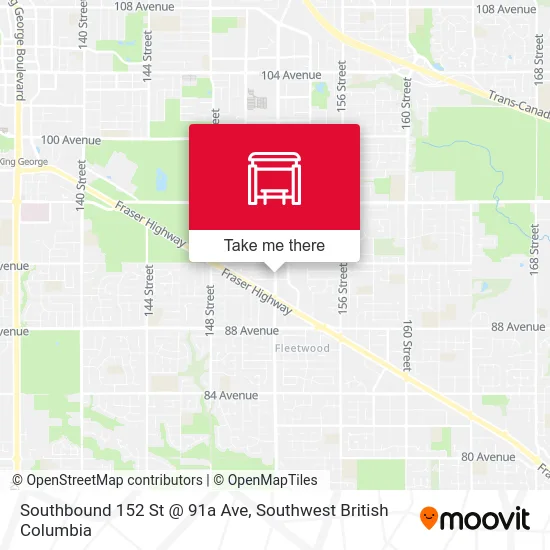 Southbound 152 St @ 91a Ave map