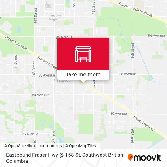 Eastbound Fraser Hwy @ 158 St plan