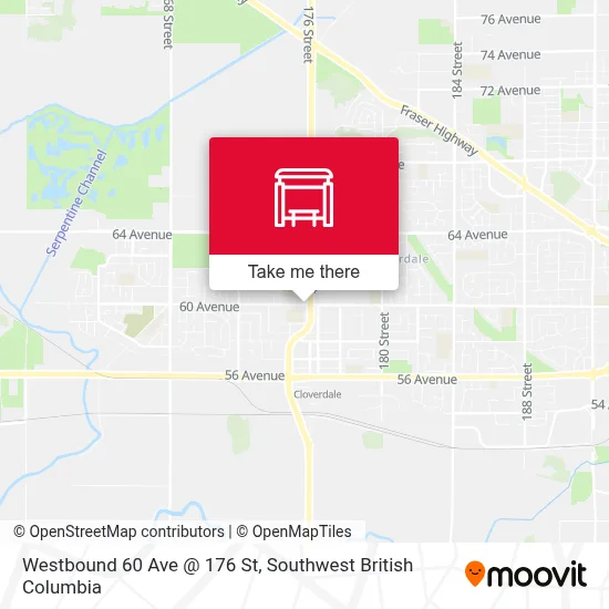 Westbound 60 Ave @ 176 St map