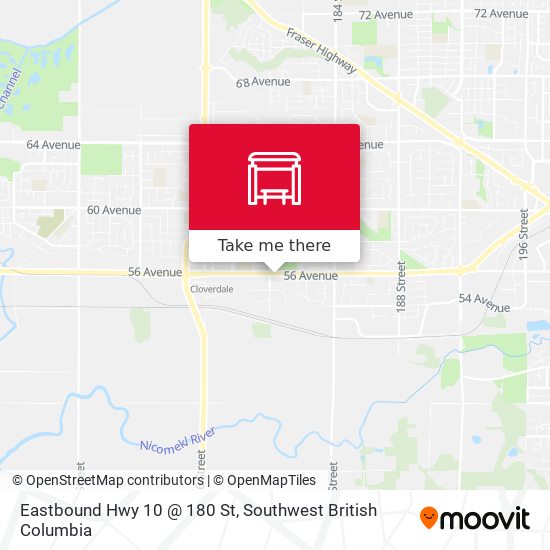 Eastbound Hwy 10 @ 180 St map