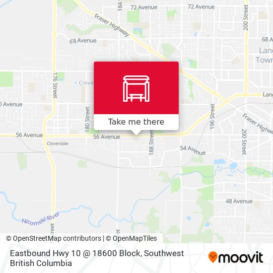 Eastbound Hwy 10 @ 18600 Block map