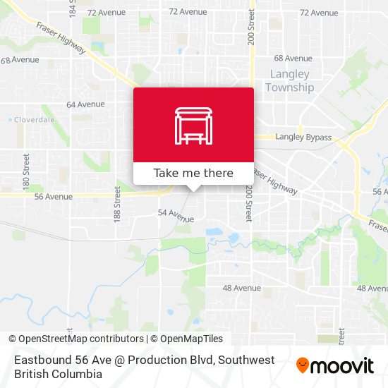 Eastbound 56 Ave @ Production Blvd map