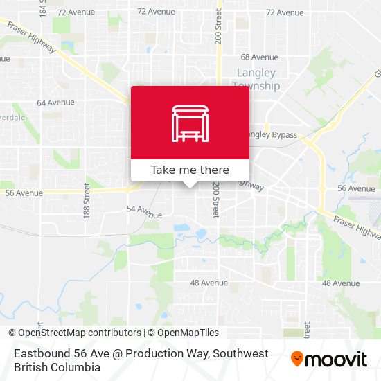 Eastbound 56 Ave @ Production Way map