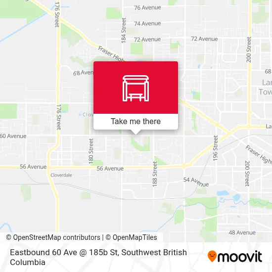 Eastbound 60 Ave @ 185b St map