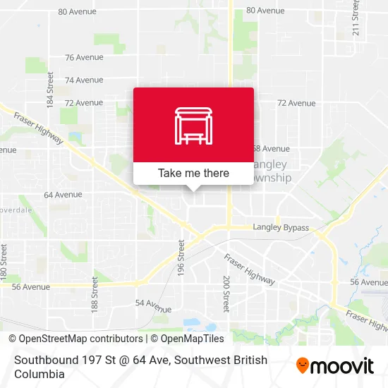 Southbound 197 St @ 64 Ave map