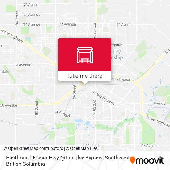 Eastbound Fraser Hwy @ Langley Bypass map