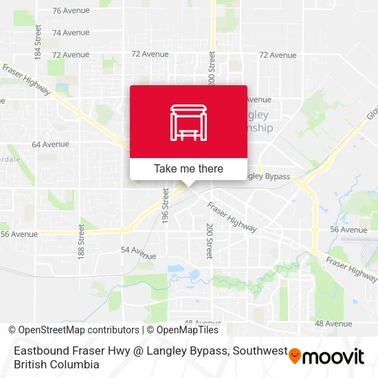 Eastbound Fraser Hwy @ Langley Bypass map