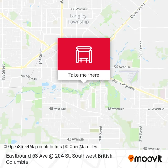 Eastbound 53 Ave @ 204 St map