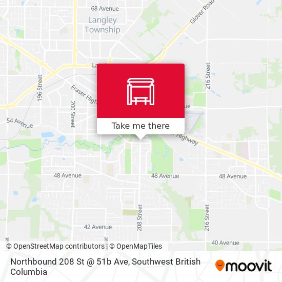 Northbound 208 St @ 51b Ave map