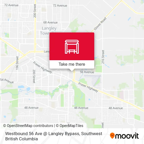 Westbound 56 Ave @ Langley Bypass map