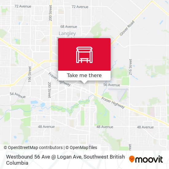 Westbound 56 Ave @ Logan Ave map