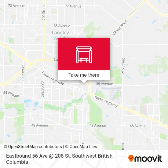 Eastbound 56 Ave @ 208 St map