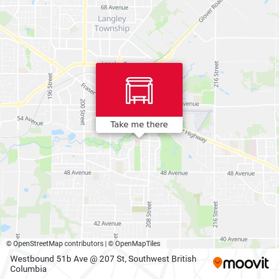 Westbound 51b Ave @ 207 St map