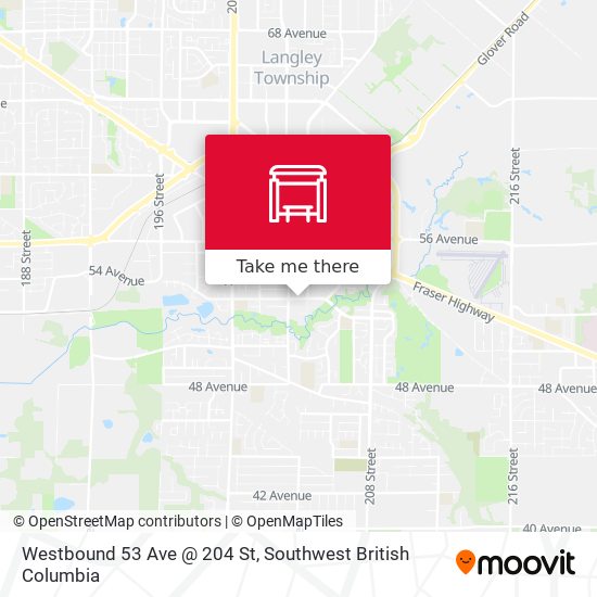Westbound 53 Ave @ 204 St map