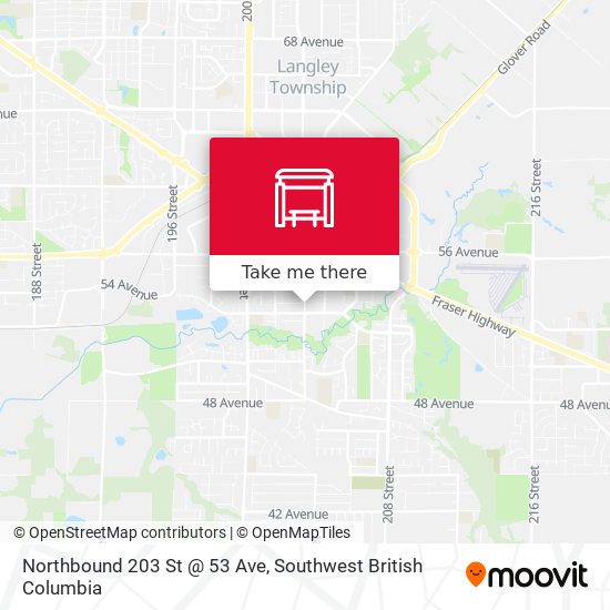 Northbound 203 St @ 53 Ave map