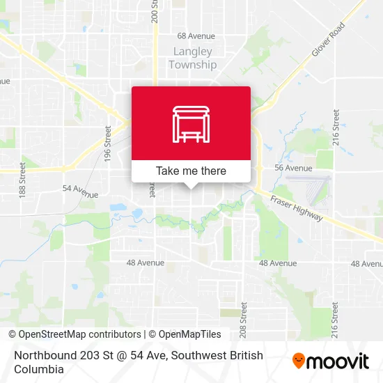 Northbound 203 St @ 54 Ave map