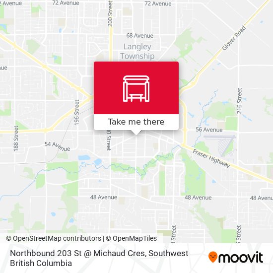 Northbound 203 St @ Michaud Cres map