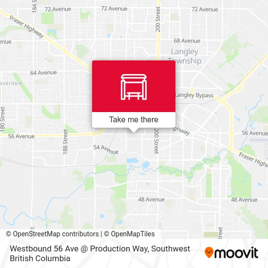 Westbound 56 Ave @ Production Way map
