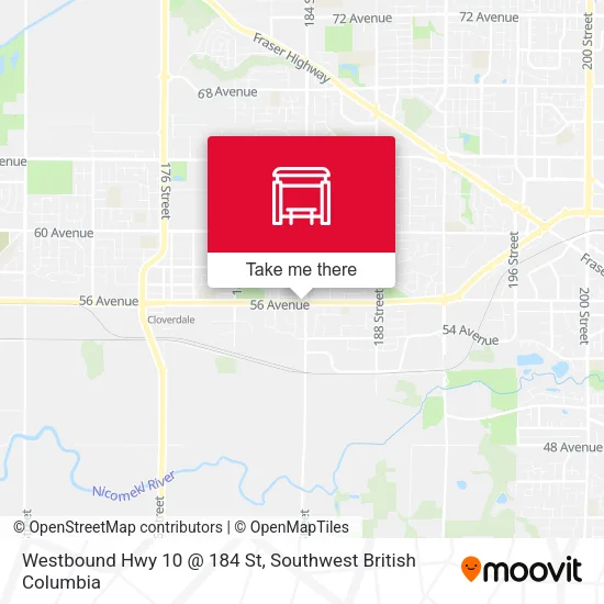 Westbound Hwy 10 @ 184 St map
