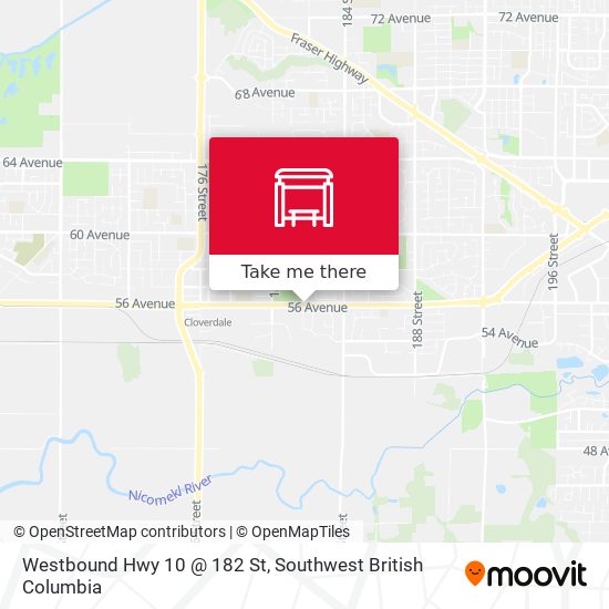 Westbound Hwy 10 @ 182 St map