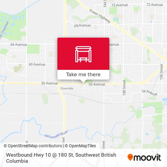 Westbound Hwy 10 @ 180 St map