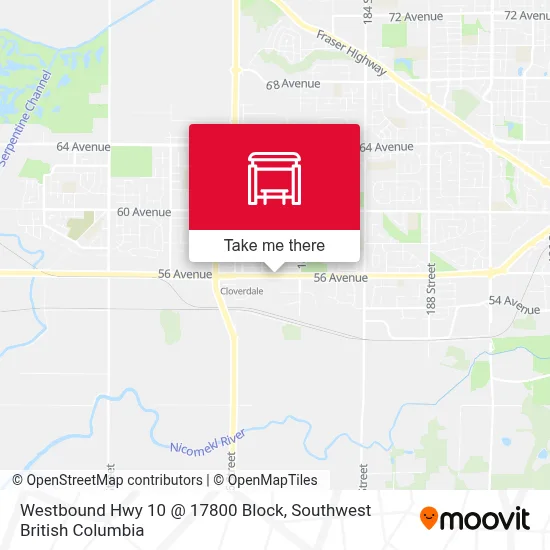 Westbound Hwy 10 @ 17800 Block map