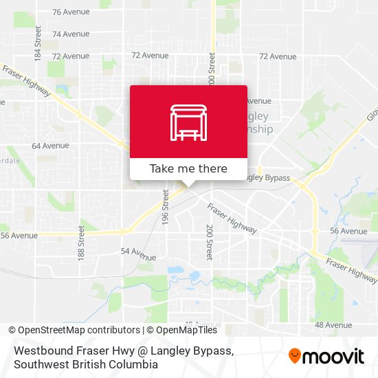 Westbound Fraser Hwy @ Langley Bypass map