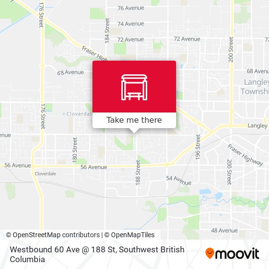 Westbound 60 Ave @ 188 St map