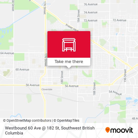 Westbound 60 Ave @ 182 St map