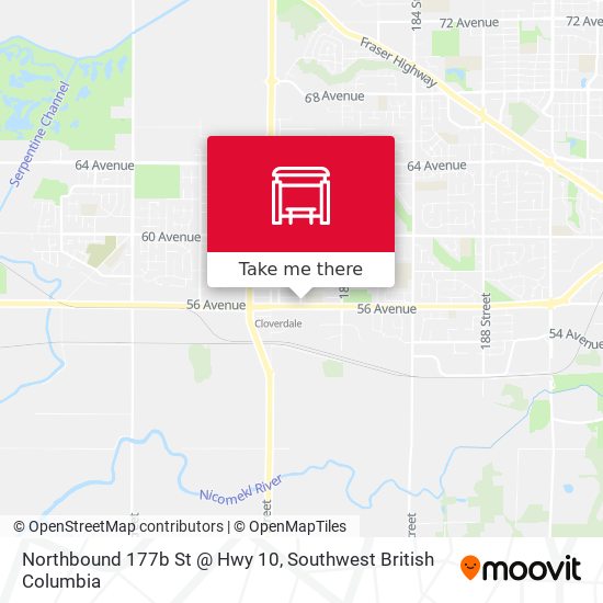 Northbound 177b St @ Hwy 10 map