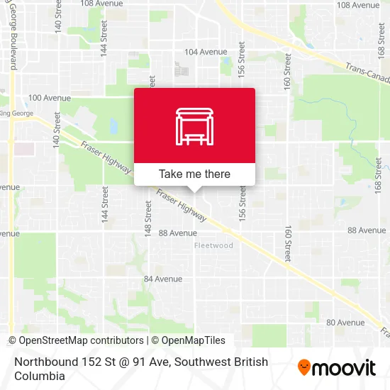Northbound 152 St @ 91 Ave map